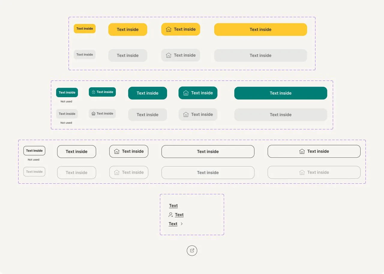 Componenti della UI library Tundr: Buttons