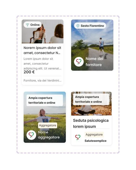 Componenti della UI library Tundr: Services/Suppliers Card
